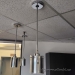 Grid II Light Pendant w/ Chrome Finish & Clear Glass/Chrome Mesh